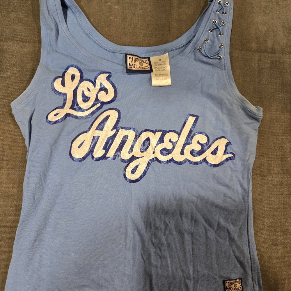 Hardwood Classics G-III Carl Banks Vintage Lakers Blue Retro Women's Tank Top